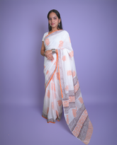 Orange quree RIVAJ saree set